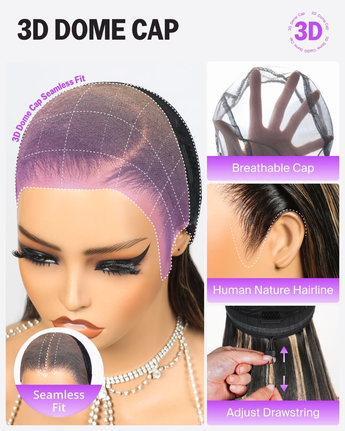 Megalook Hair Glueless 13X6 Lace Front Wigs Human Hair Pre Plucked Pre Cut 220