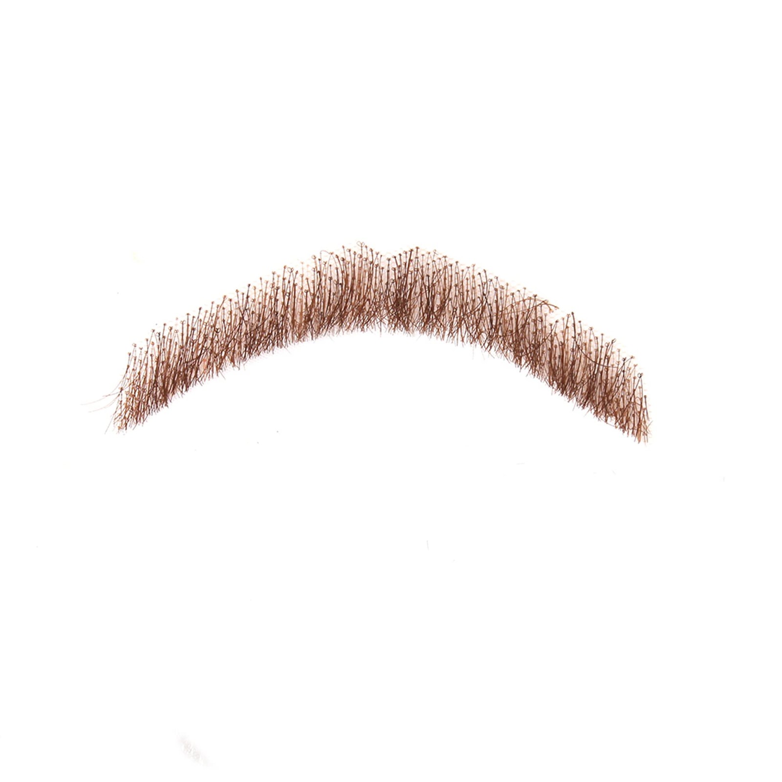 Brown Fake Beard for Men Human Hair Fake Chevron Mustache Realistic False Fac…