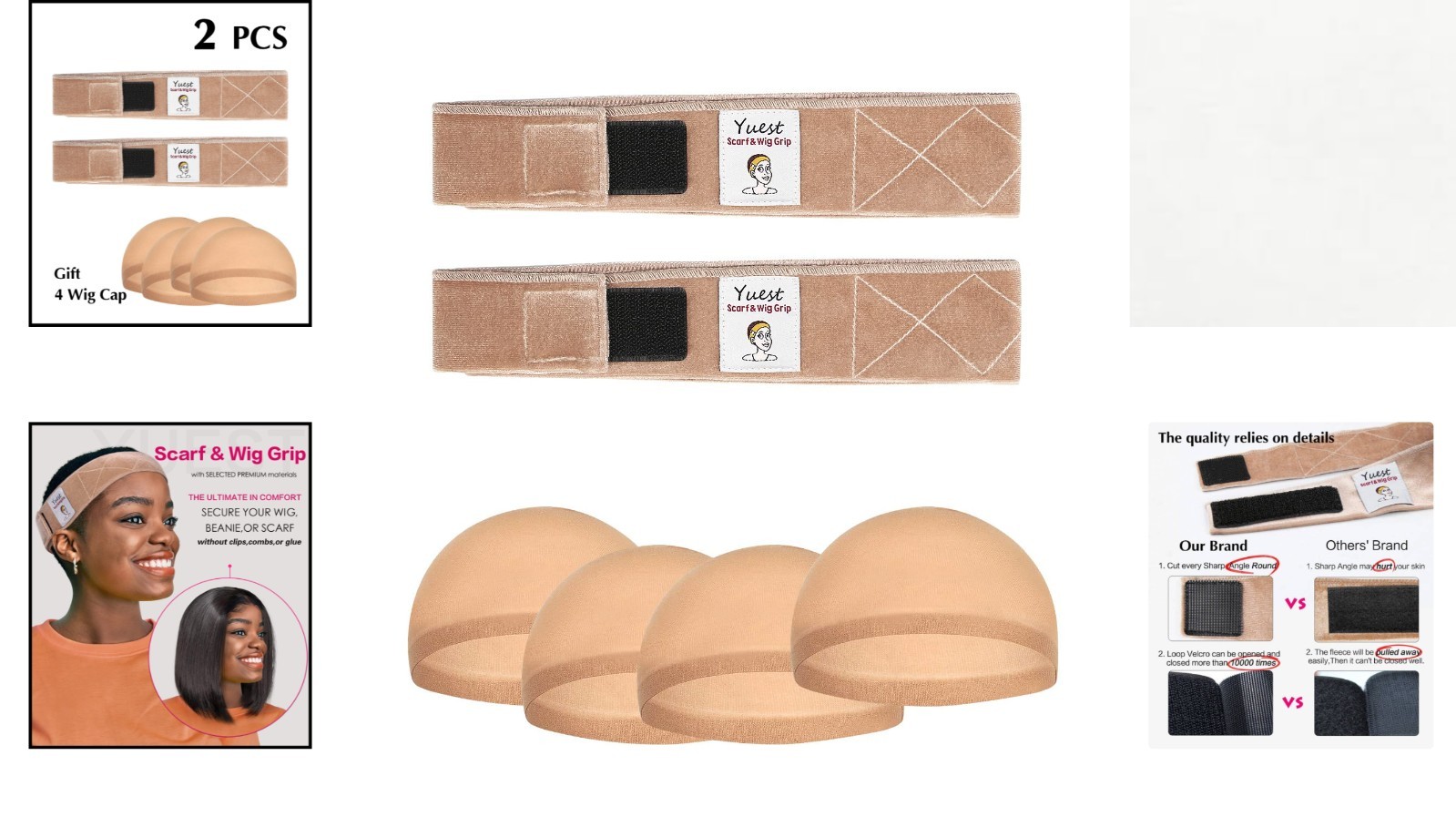 2 Pack Velvet Wig Grip Bands – Adjustable, No Slip Safety & Comfort Guaranteed