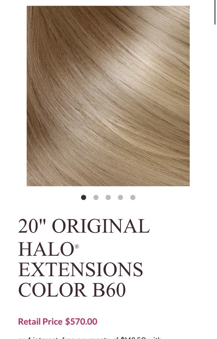 Halo Couture 20”Original Halo Hair Extension Blonde Human Hair, Blonde Balayage
