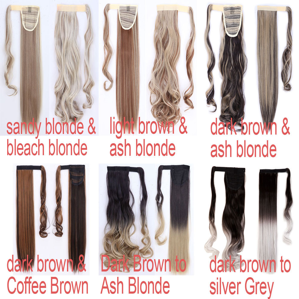 1PCS Real Thick Clip In as Human Remy Hair Extensions Pony Tail Wrap On Ponytail
