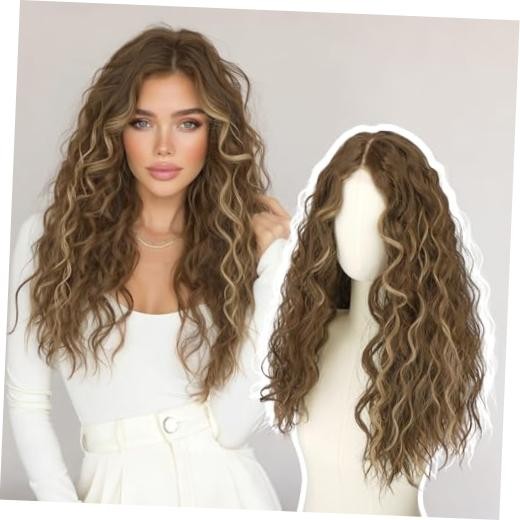 Brown Wigs for Women 4×1 Lace Front Natural 21 Inch Blonde Mixed Brown