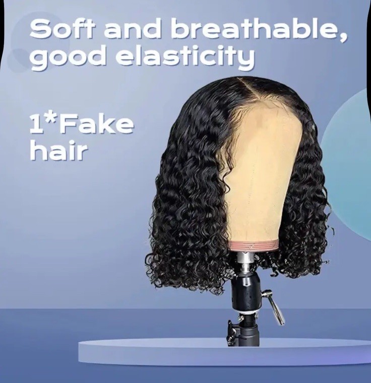 14” 150% Density Brazilian Curly Bob Wig – Natural, Stylish & Easy to Wear,