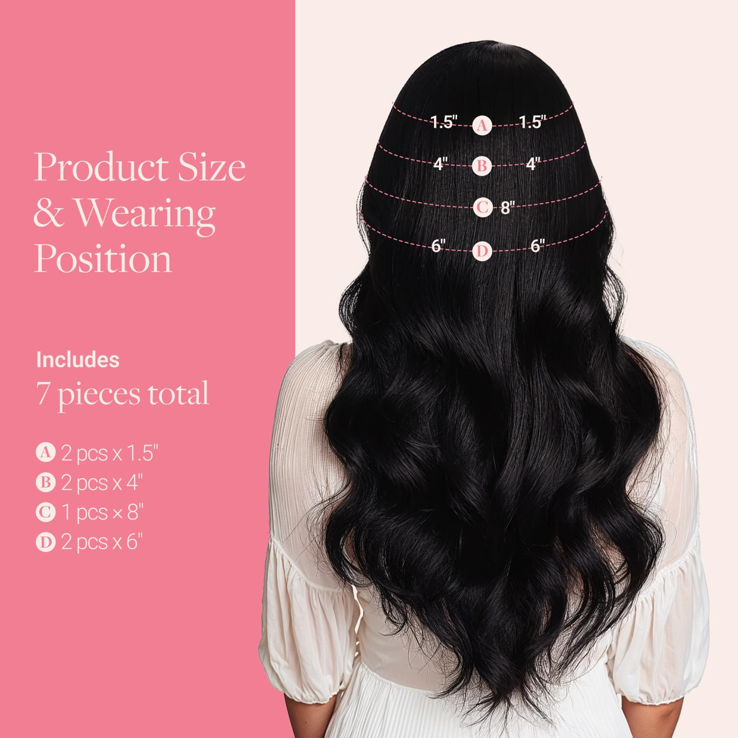 GOO GOO Genius Clip in Hair Extensions, 14inch 110g 7pcs, Seamless PU Clip in Ha