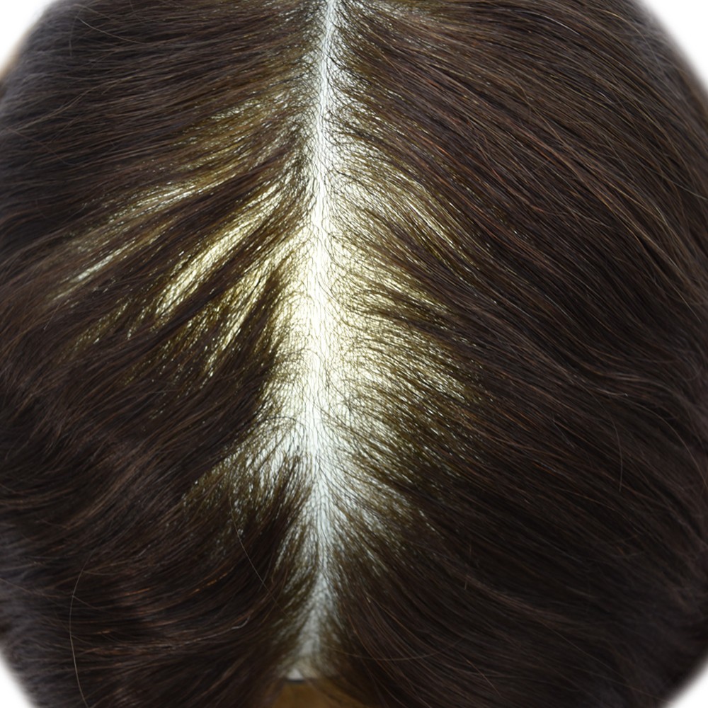 Ultra Thin Skin Hairpiece Invisible Poly PU Mens Toupee Hair Replacement 0.04mm