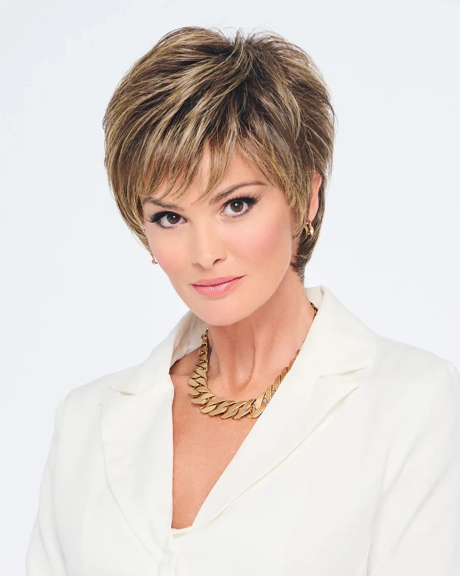 NEW Raquel Welch- Fierce Focused HandTied Short Wig (Sugar and Charcoal)