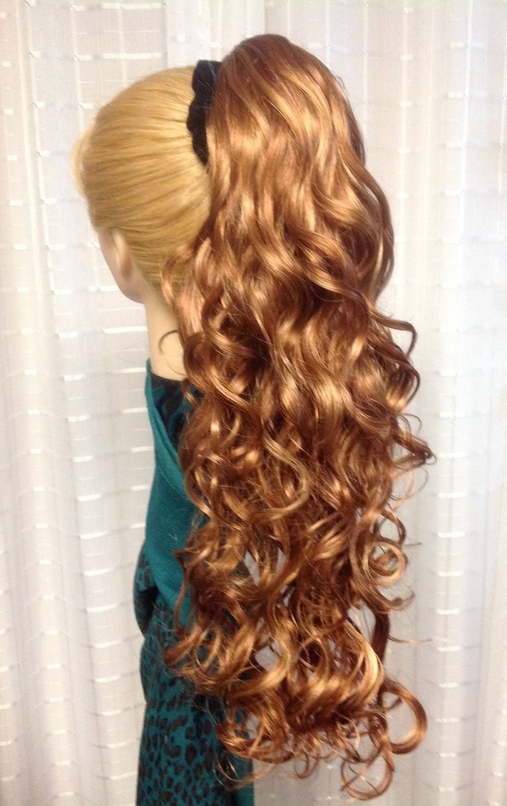 SADIE NATURAL COLLECTION Spiral Curls CLIP-ON HAIRPIECE BLONDE BROWN RED BLACK