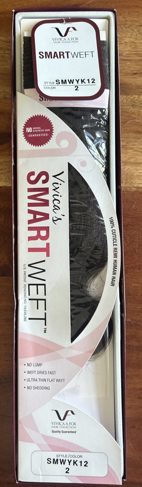 100% Human Smart Weft Hair Extensions. 12”inch. Color #2. 1 Pack For $50
