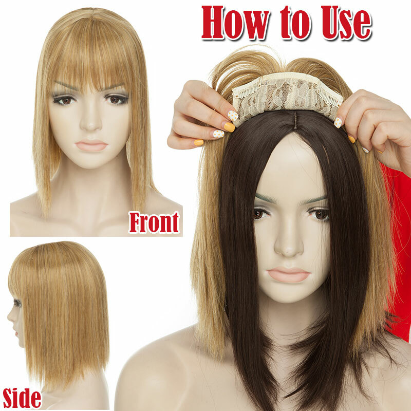 Real Natural Touppee Topper Hair Piece Full Head Clip In as real Hair Extensions