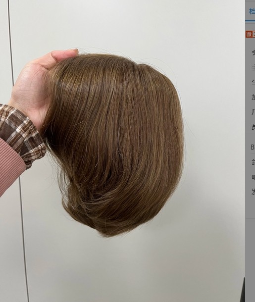 6Inch 100% European Hair Wave Silk Top Wig 100% Human Hair Wig No Dyed
