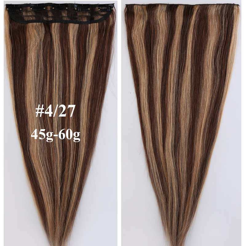US STOCK One Piece Clip In 100% Remy Human Hair Extensions 16-22″ Full Head B052