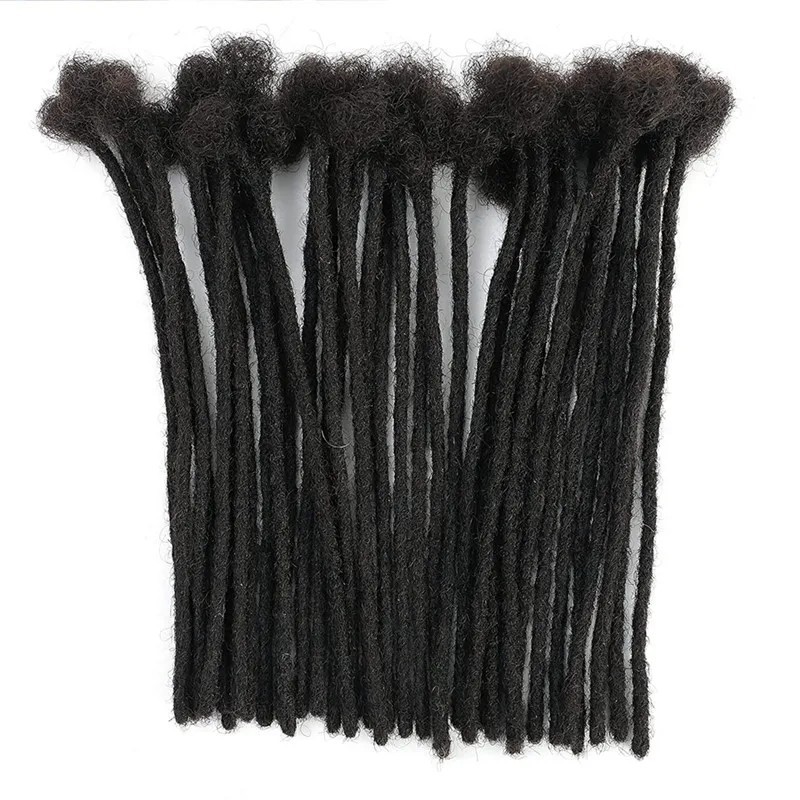 Dreadlock Extensions, human hair (20 locs) Color 1B – 0.6cm width – 10 inches