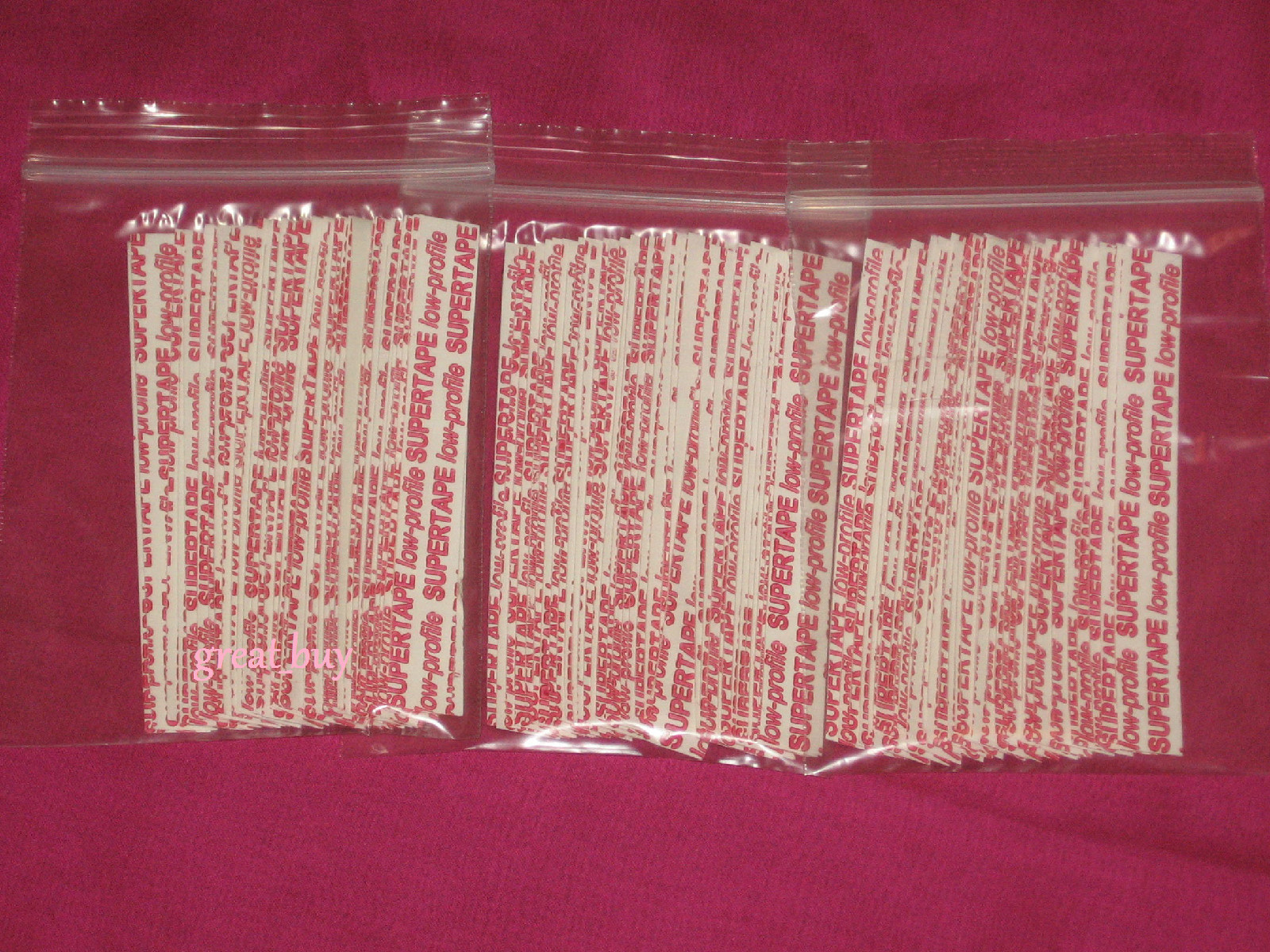 Supertape 108 PC Thin Straight Sticks Low Profile Double Sided Tape~Lace Wigs.