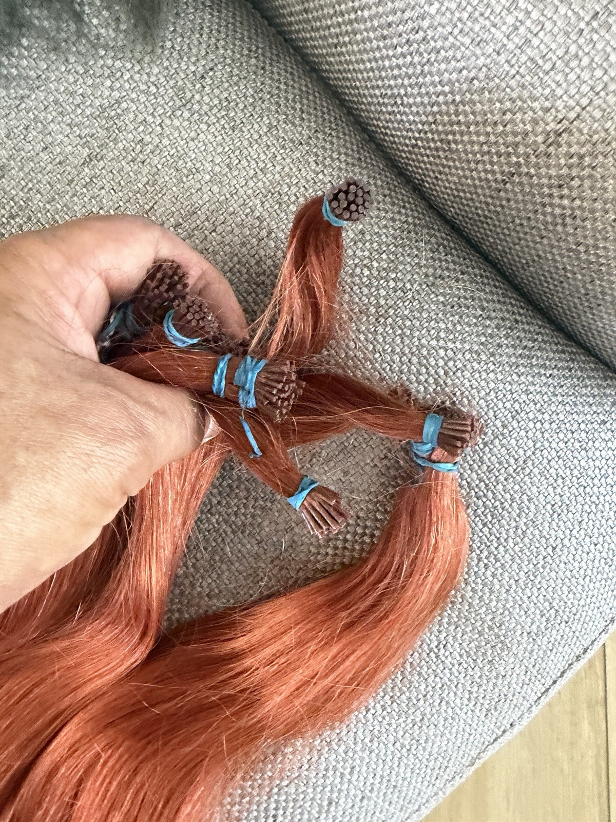 Human Hair 250gm 12” Red Orange