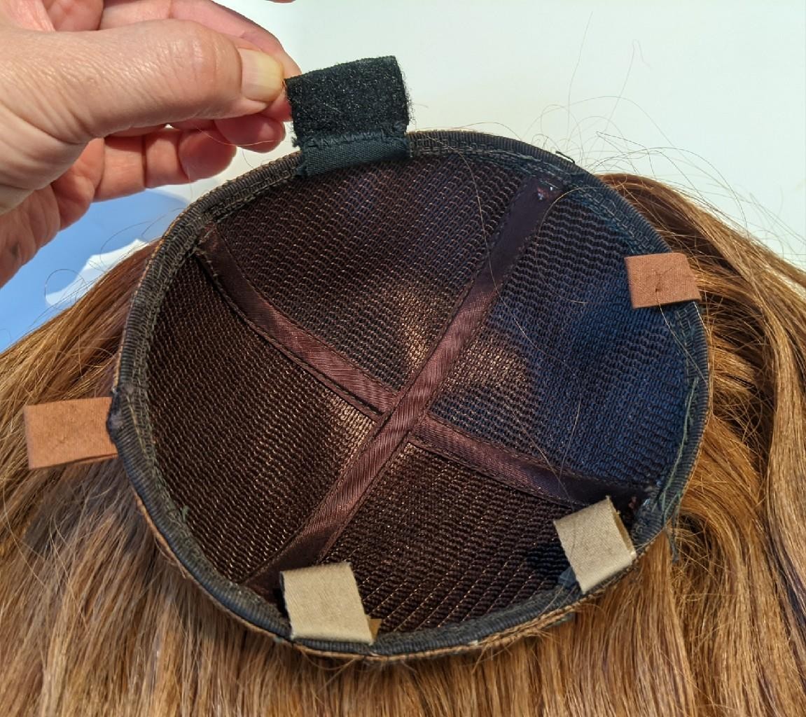 Wig Topper Cascade 16″ Long THICK Synthetic Medium Auburn 1960s Loops