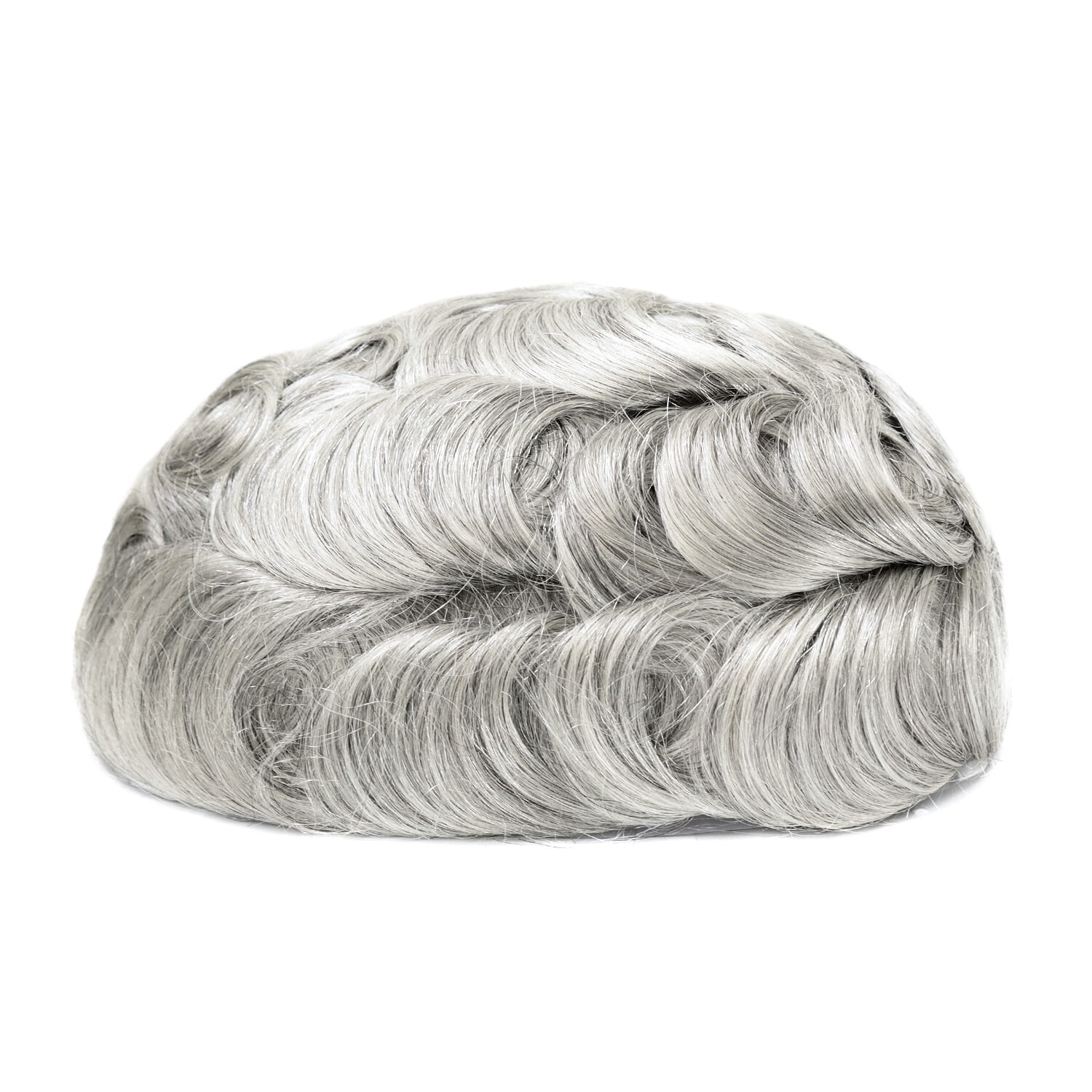 Mens Hair Replacement System All Poly Skin Toupee Knotted Wig Human Hairpiece5”