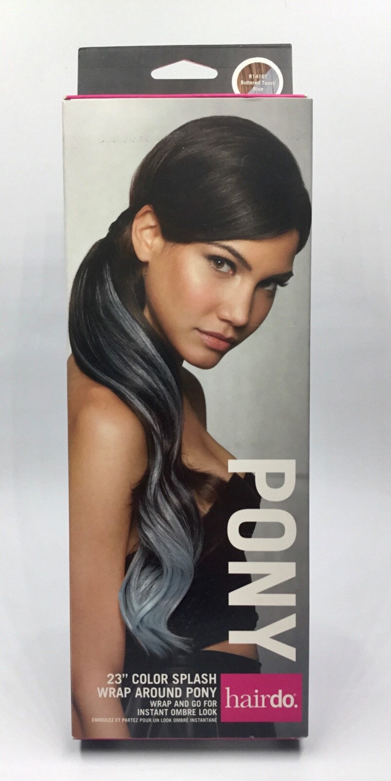 NIB Hairdo 23″ Color Splash Wrap Around Pony 8 TOAST-BLUE Ombre Look