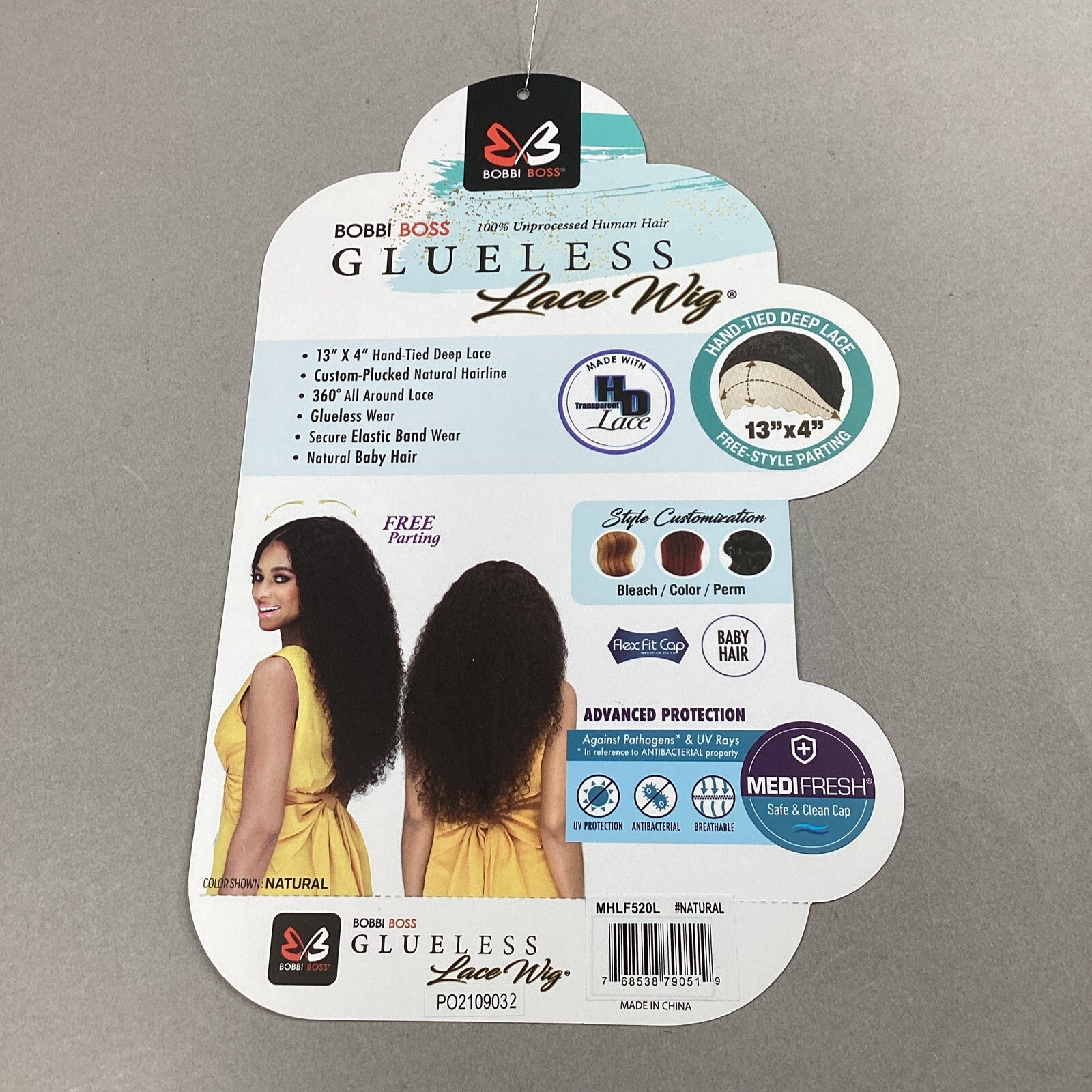 W&W Zenobia 24 #Natural Glueless Wet & Wavy 100% Human Hair Lace Wig