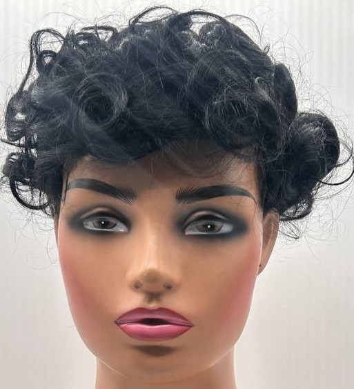 N.L.W. 10″ x 8″ Straight Jet Black Human hair Thin skin 110% Density