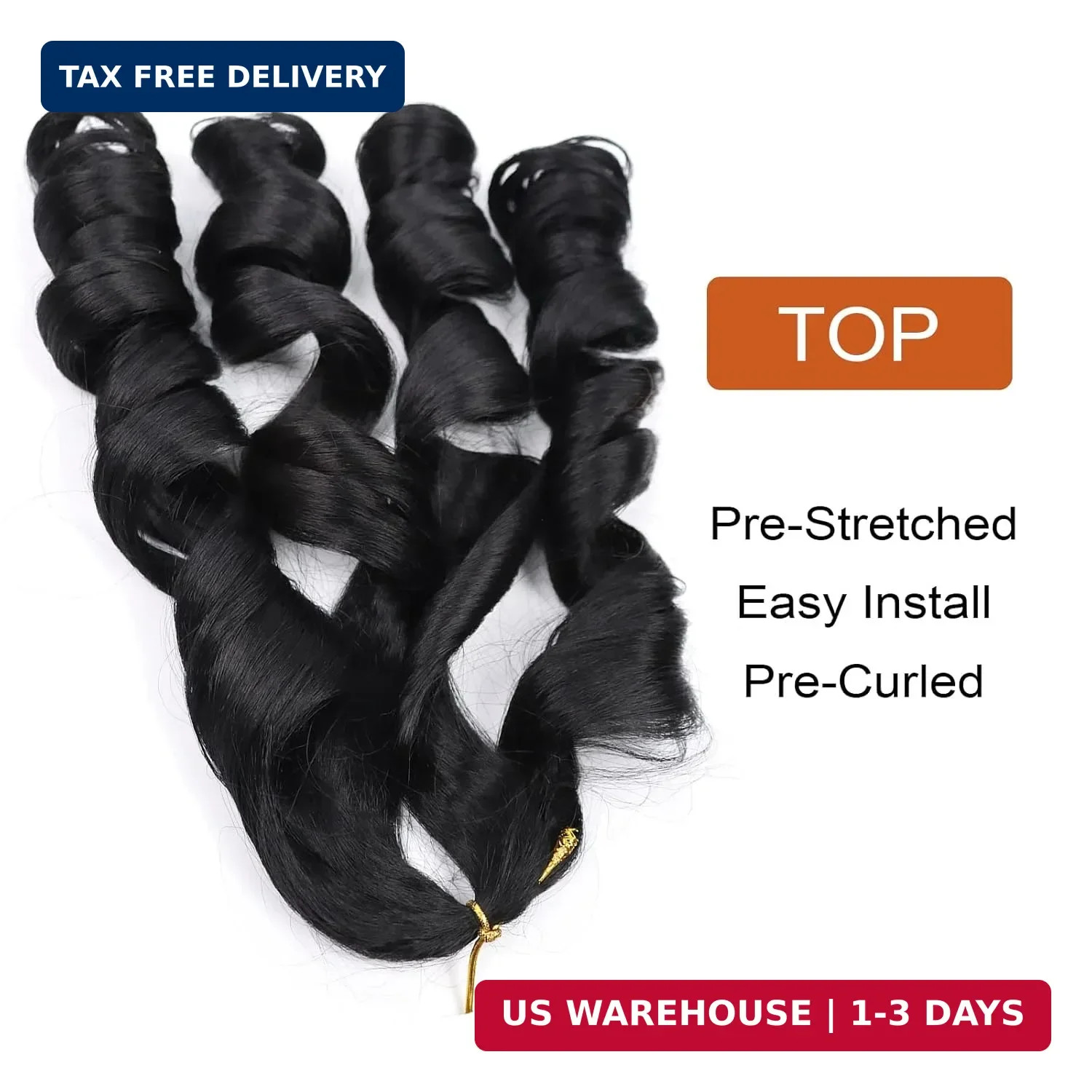 French Curly Braiding Hair 18 Inch 8 Packs Curly Braiding Hair Pre Stretched for