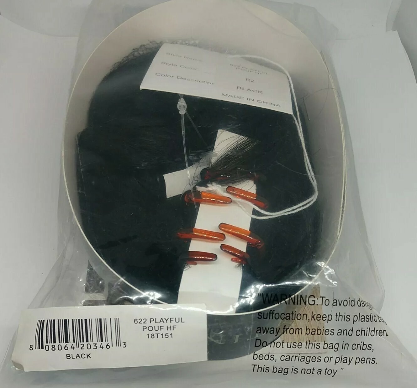 Toni Brattin Hair Fabolous 622 Playful Pouf HF 18T151 Black Wig R2 New