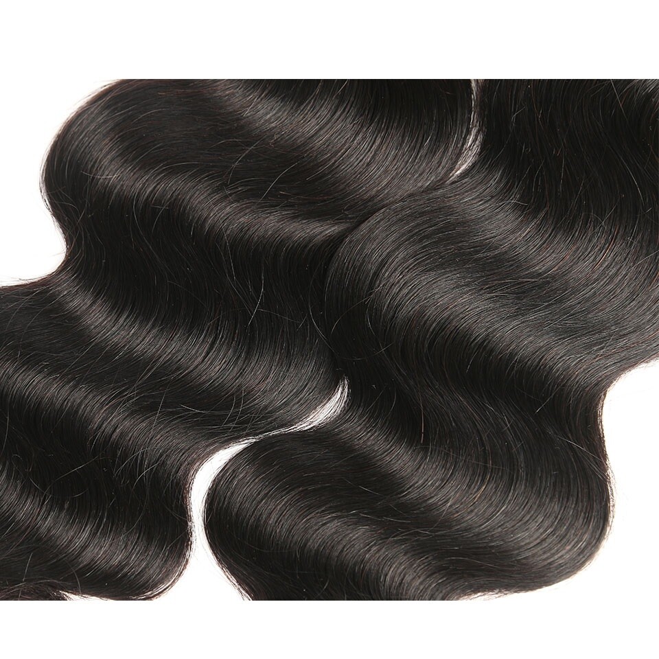 Unprocessed Virgin Human Hair Natural Black Body Wave Sew In 1 or 3 Bundles
