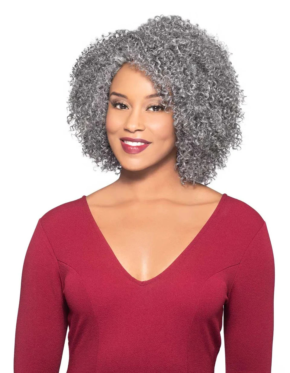 Foxy Silver ALINA, 100% Human Hair Wig, Medium, Afro, Coily, Fashionable Wig