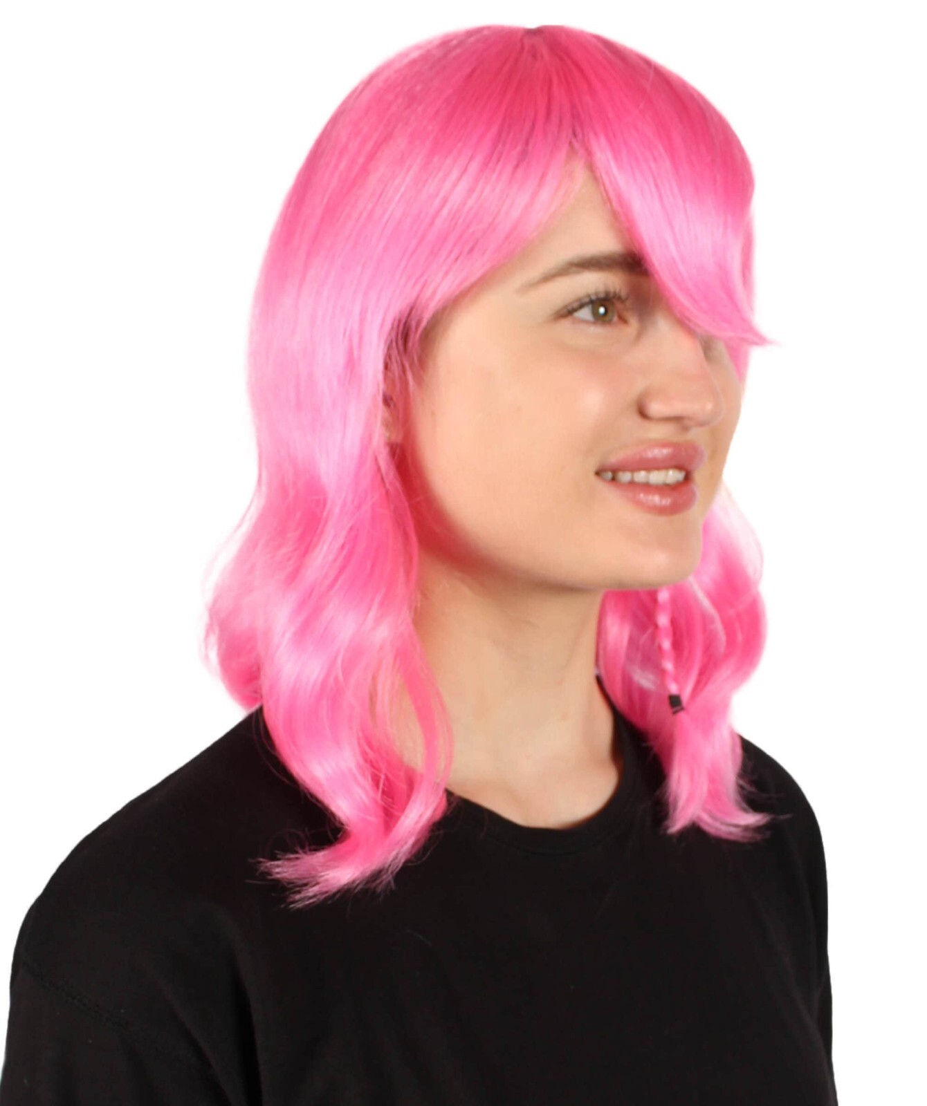 HPO Adult Unisex Visual Novel Adventure Game Bob-styled Pink Wig HW-7049