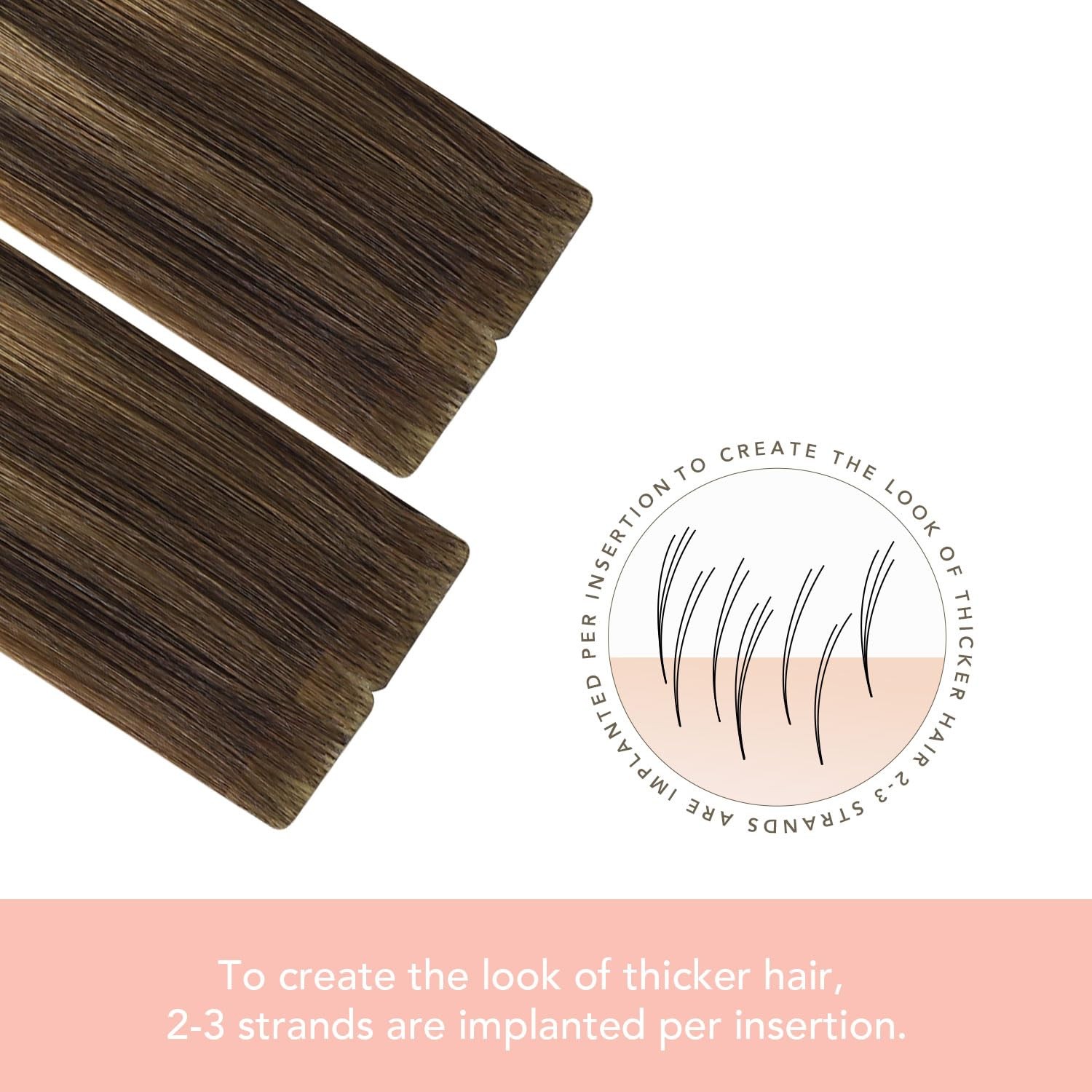 Invisi Edge Tape in Human Hair Extensions 14 Inch 40g 20pcs Medium Brown #4
