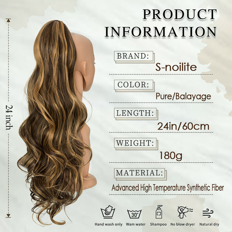 Long Braids Ponytail Drawstring Straight Body Wave Hair Extension Real As Human