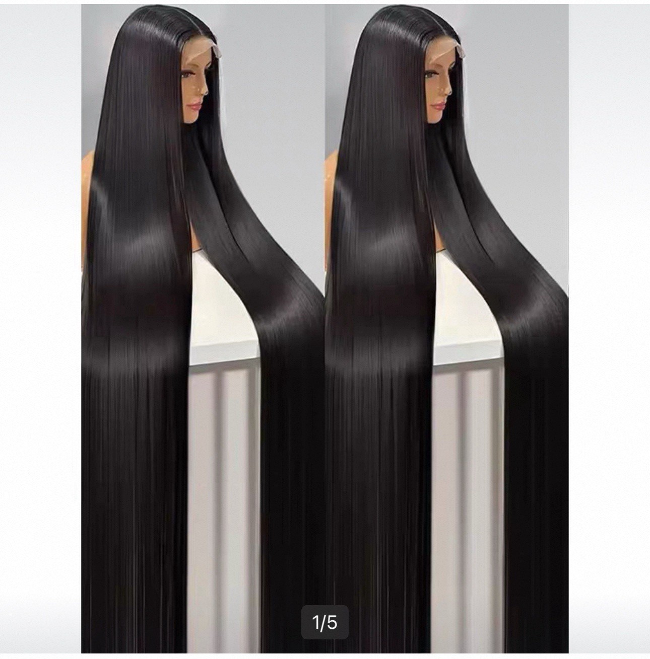200% Density Straight Lace Front Wig – HD Transparent Lace – Human Hair Look