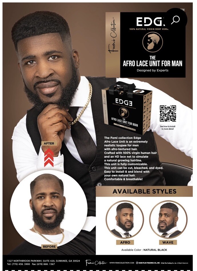 100% Human Hair AFRO LACE UNIT By Femi