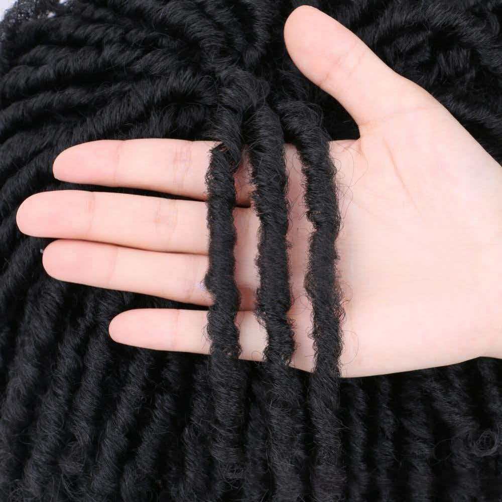 12in Kinky Curly Hair Topper with Bangs Dreadlock Style Heat Friendly Cosplay