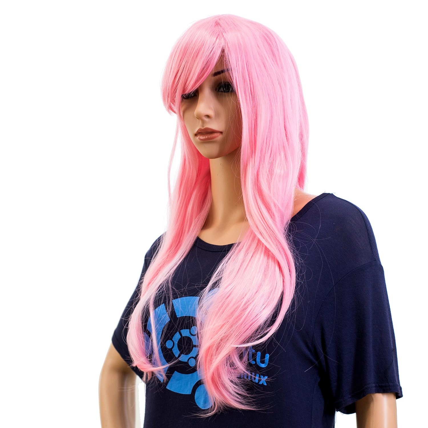 26-Inch Long Curly Wave Cosplay Synthetic Wig Colored Hair Piece for Women wi…