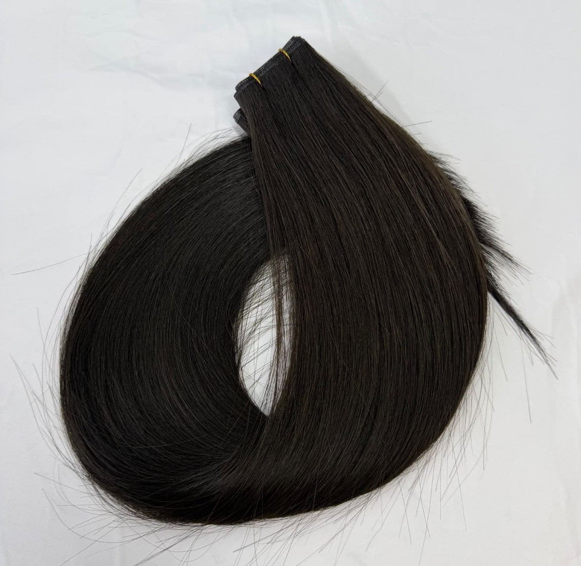 18″, 22″ Genius Wefts, 50g,100% Human Remy Hair Extensions #1B Off Black