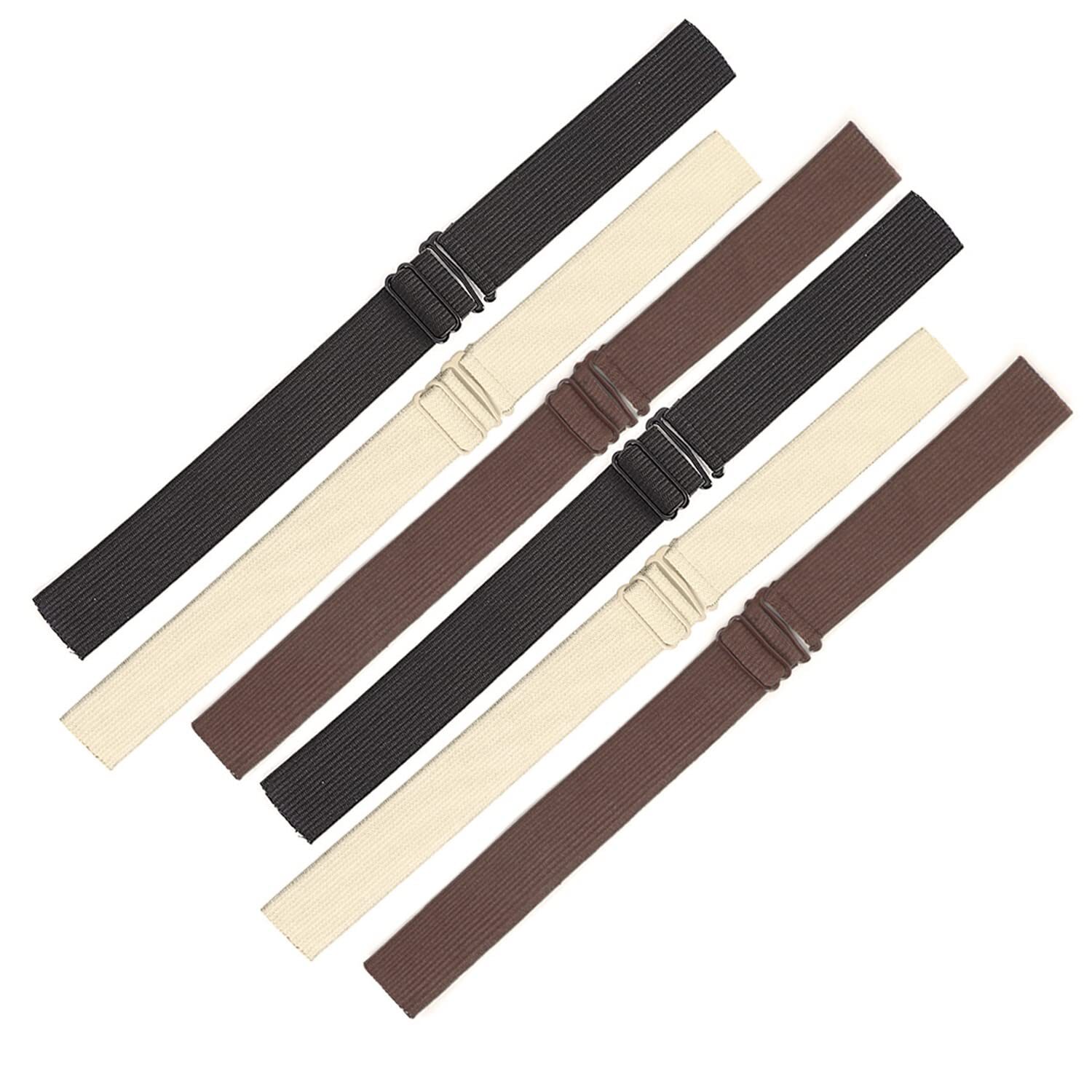6 Pcs 1×12 Inch Elastic Bands for Wig Sewing Adjustable Wig Straps