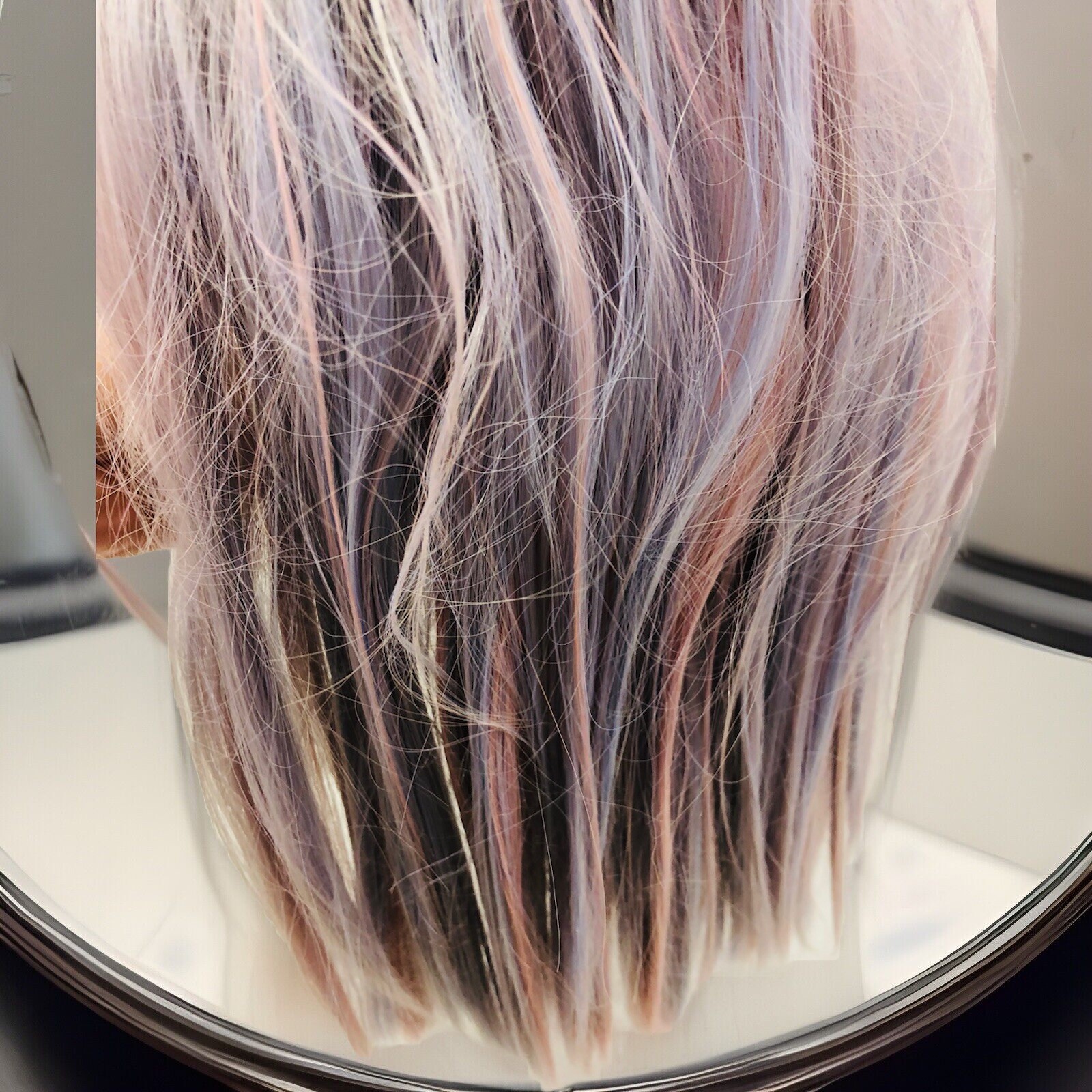 Silky Straight Long Wig Grey Violet Cosplay Synthetic 22”