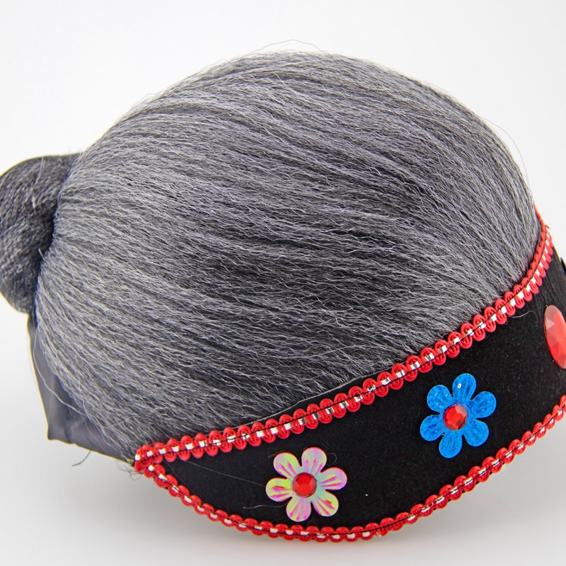Matchmaker Headwear Yangge Dance Wig Stage Performance Props Cosplay Headgear.