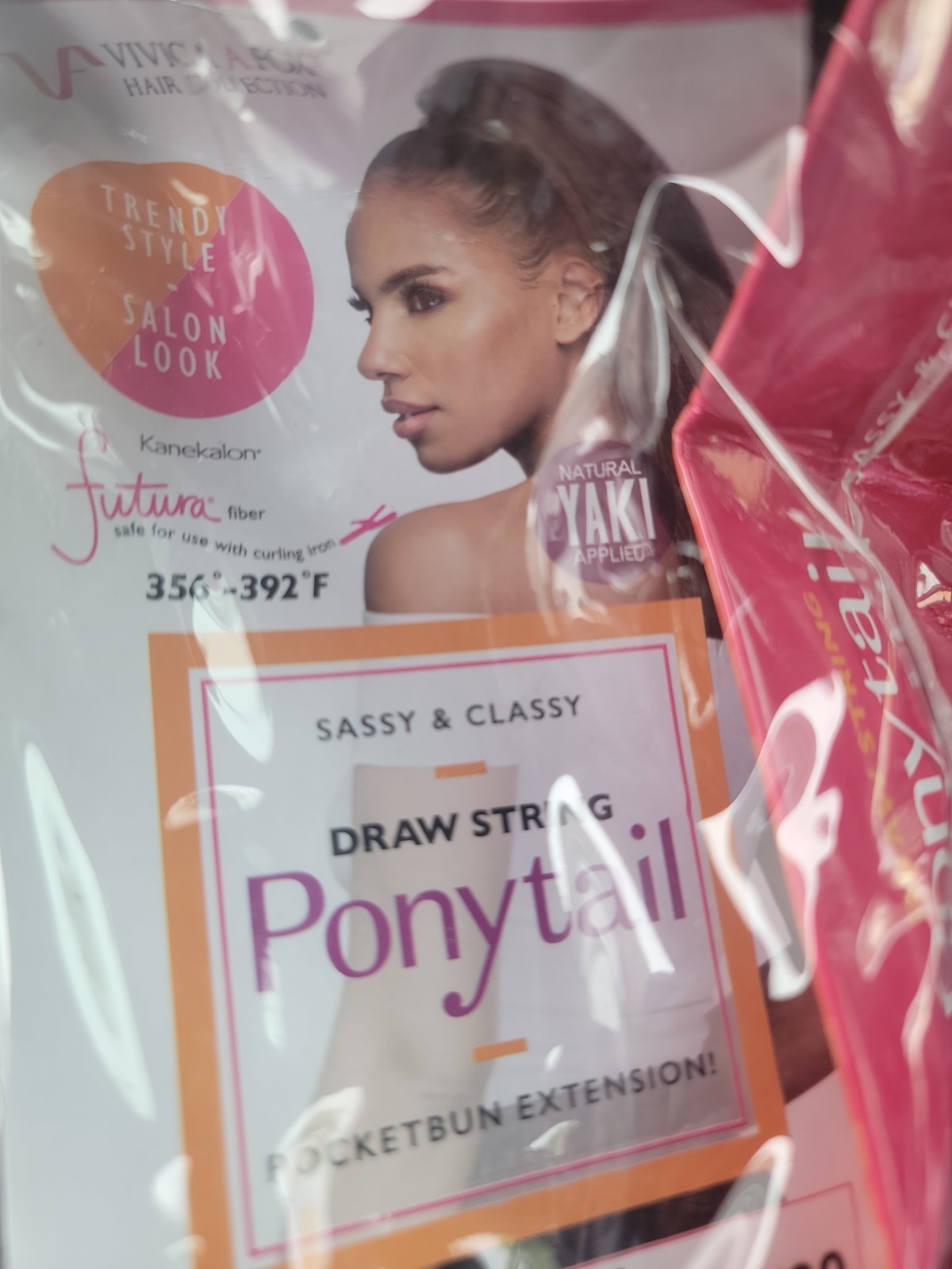 (4) Vivica Fox Synth Drawstring Ponytail PocketBun Extension FS1B/30 PB-Alice