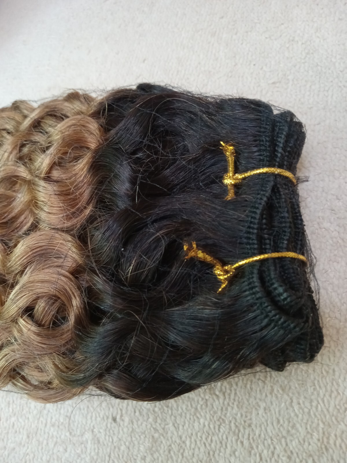 Wig Wefts 7 Inch Crimp Waves Honey Blonde
