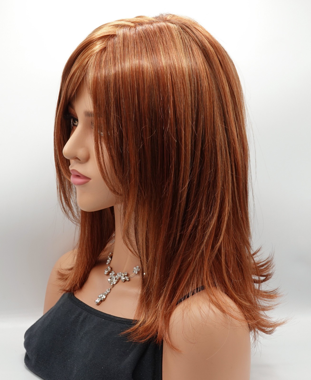 BOBBI Wig by ENVY, Lighter Red, *CLEARANCE!* Mono Top & Lace Front, NEW