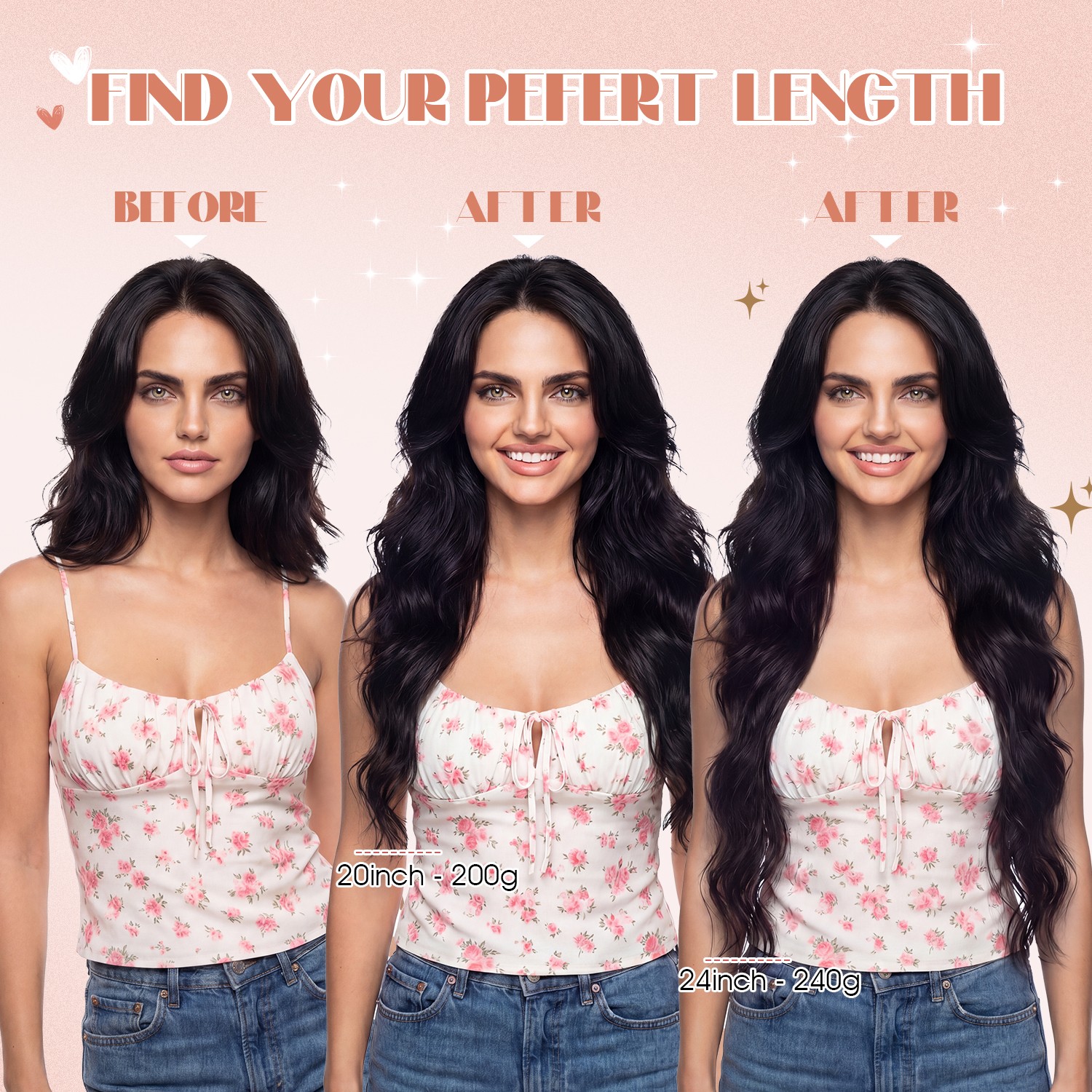 THICK Clip in Hair Extensions 4 Pcs Thick Double Lace Weft Long Wavy Soft Silky