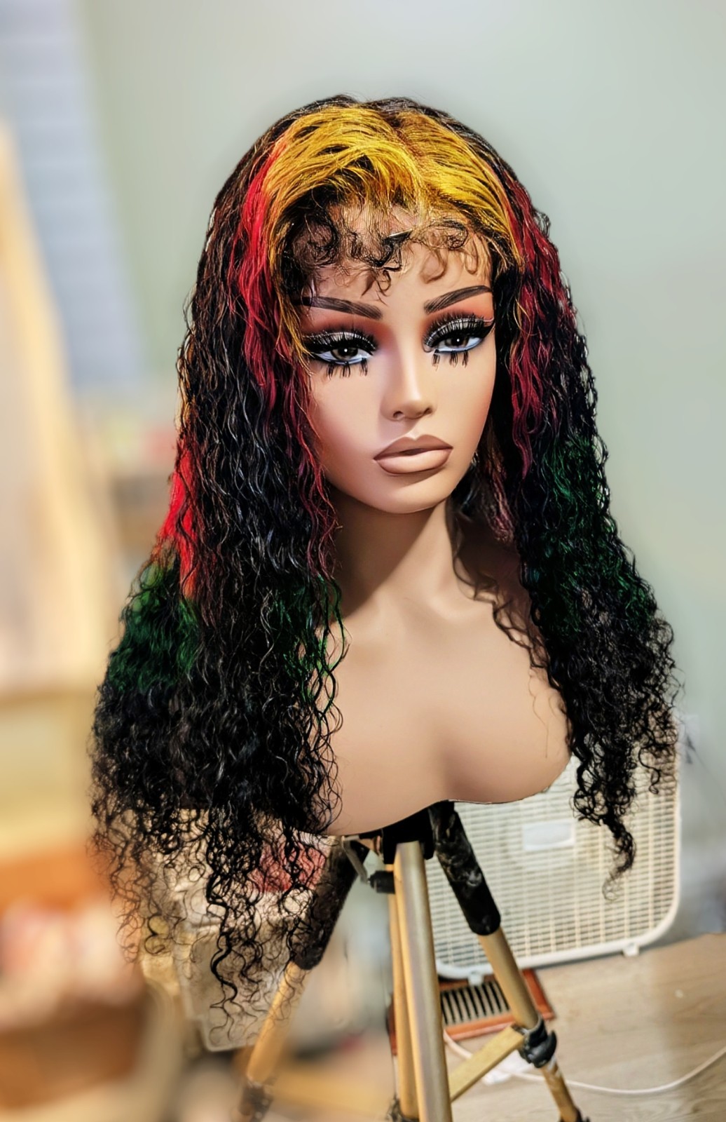 KINKY EDGES WEAR AND GO BURMESE CURLY Virgin Lace Front Wig Human
