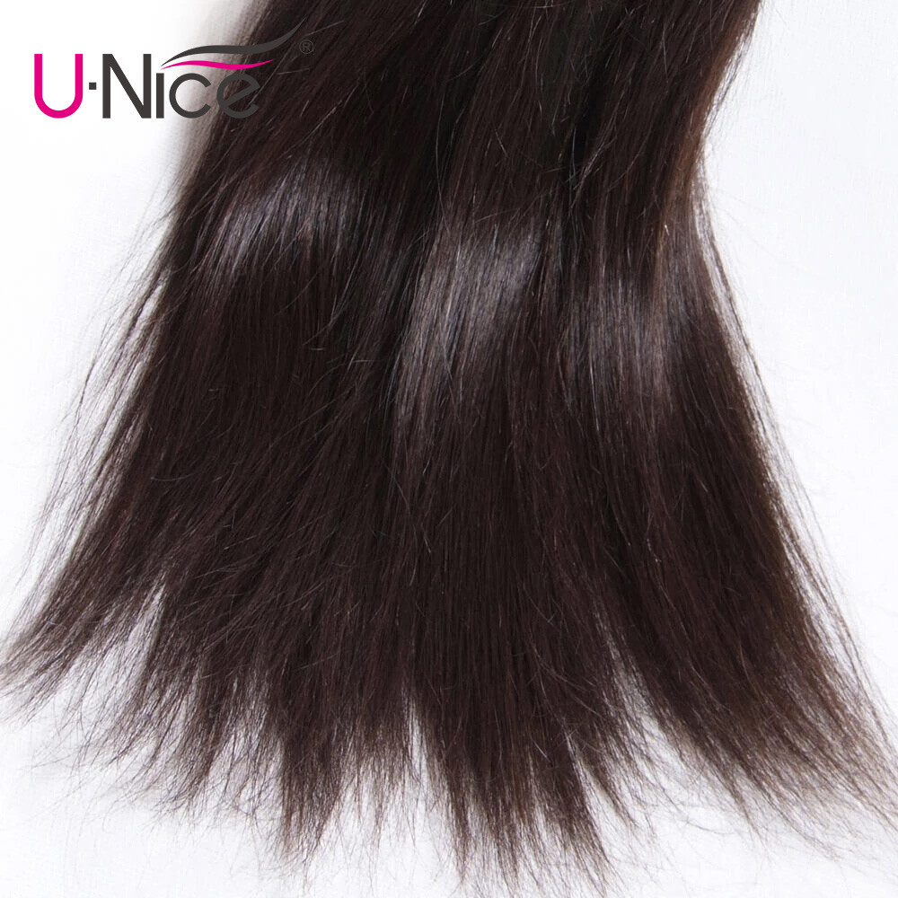 UNice Peruvian Straight 3 Bundles Human Hair Extensions Virgin Hair Weaves Wefts