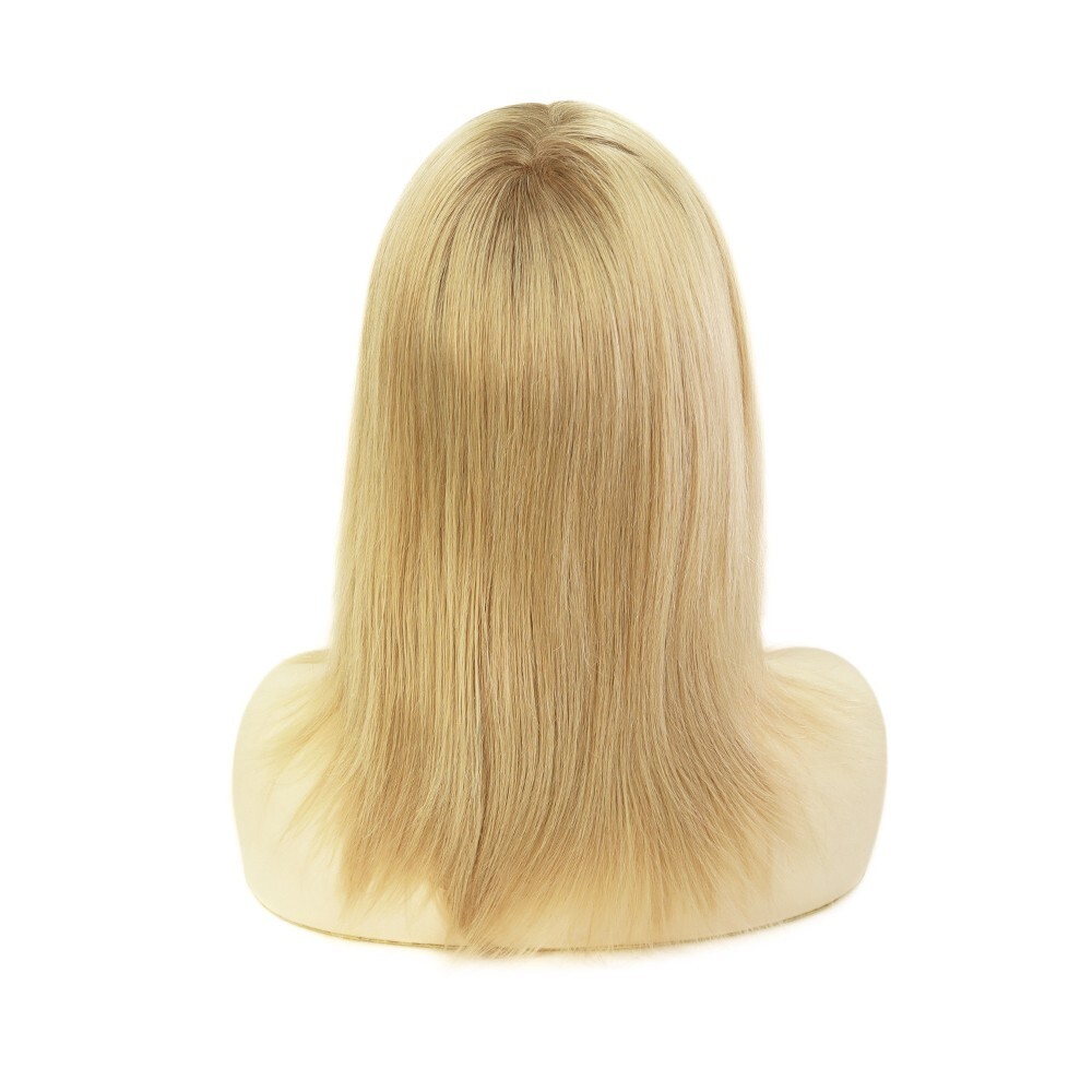 Women Chinese Hair Full Head Wig Thin Skin Wigs Human Hair Medium Size 10” #SIC