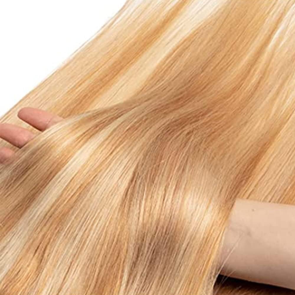 Giginger Bundles Human Hair 300G P27/613 Blonde Straight Human Hair Bundles 22