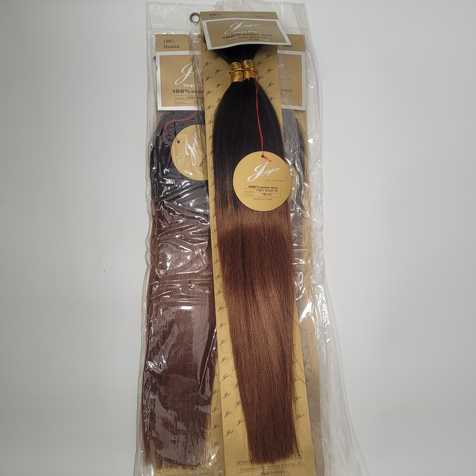Jojo Collection Human Braiding Hair 18″ 4 Packs Total – 3 Pks TB30, 1 Pk TB27