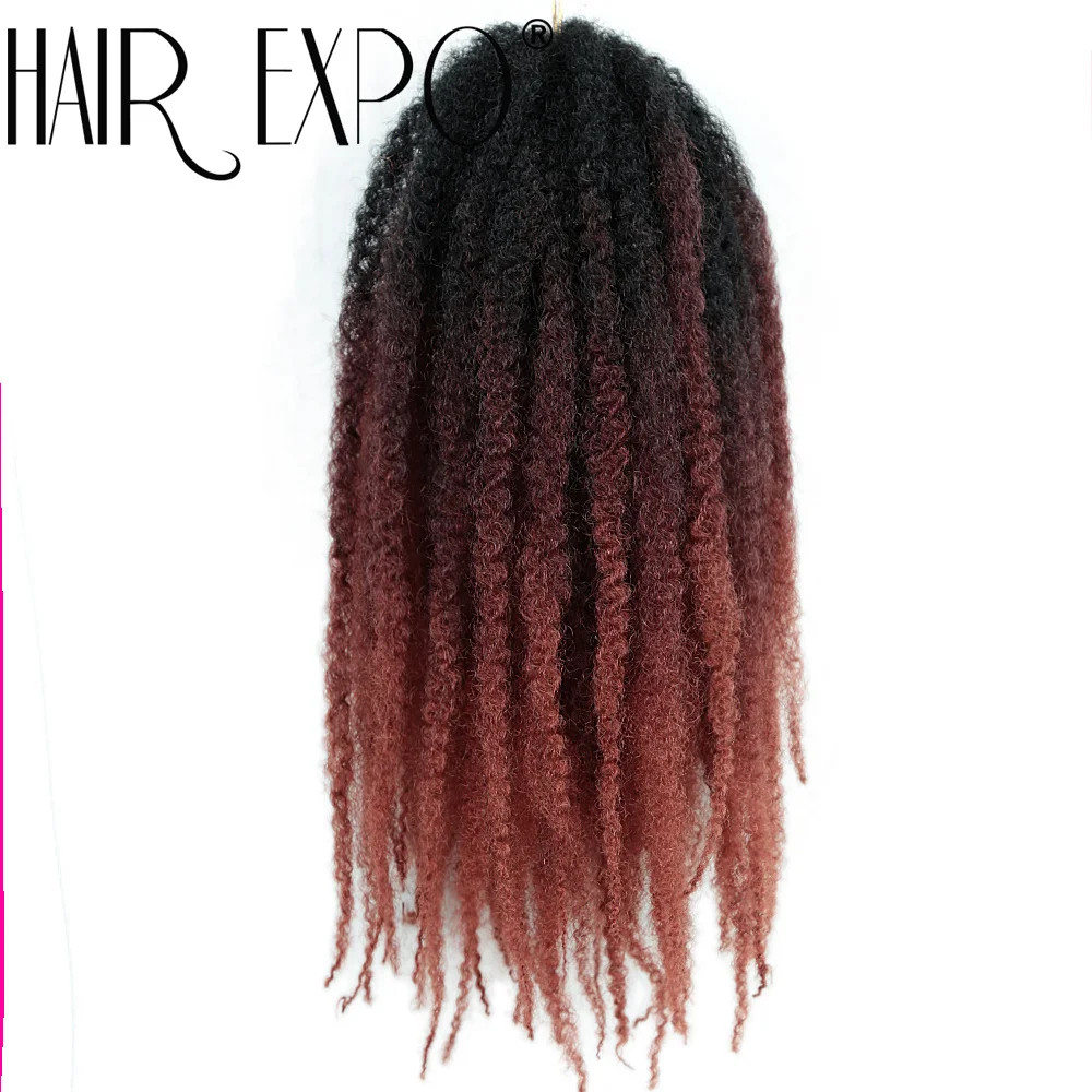18 Inch Ombre Marley Hair Synthetic Braiding Hair for Afro Kinky Twist Braiding