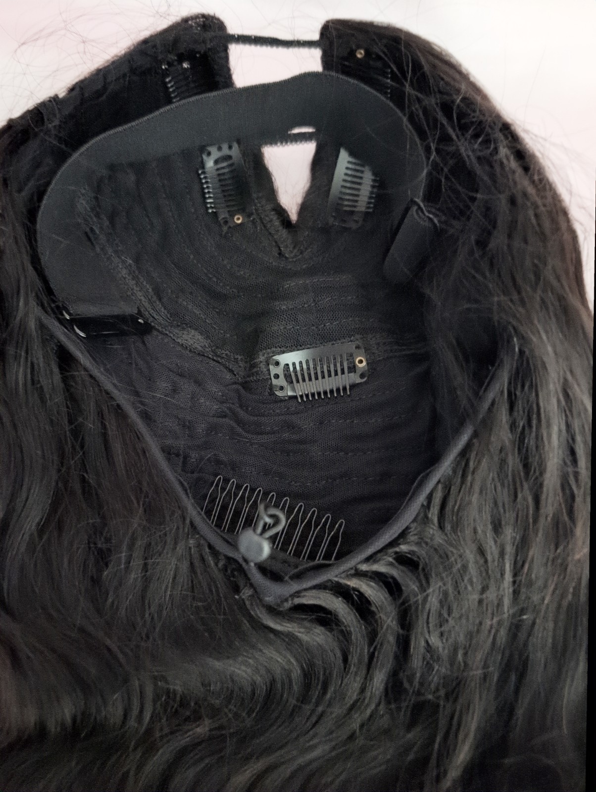 Black Wavy Wig 9 INCHES U Part Curly Synthetic Hair Cosplay Gyaru Aesthetic