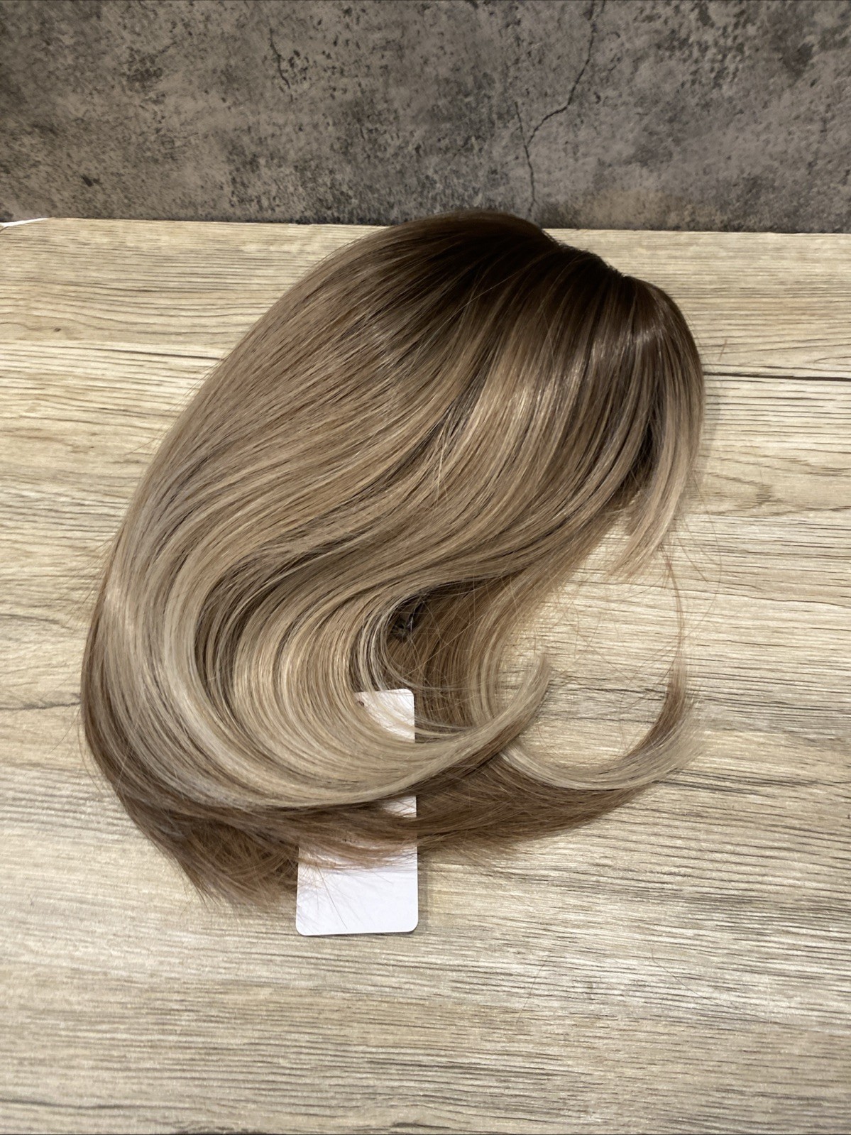 Woman’s wig brown with blonde highlights brown roots blonde hair bob wig